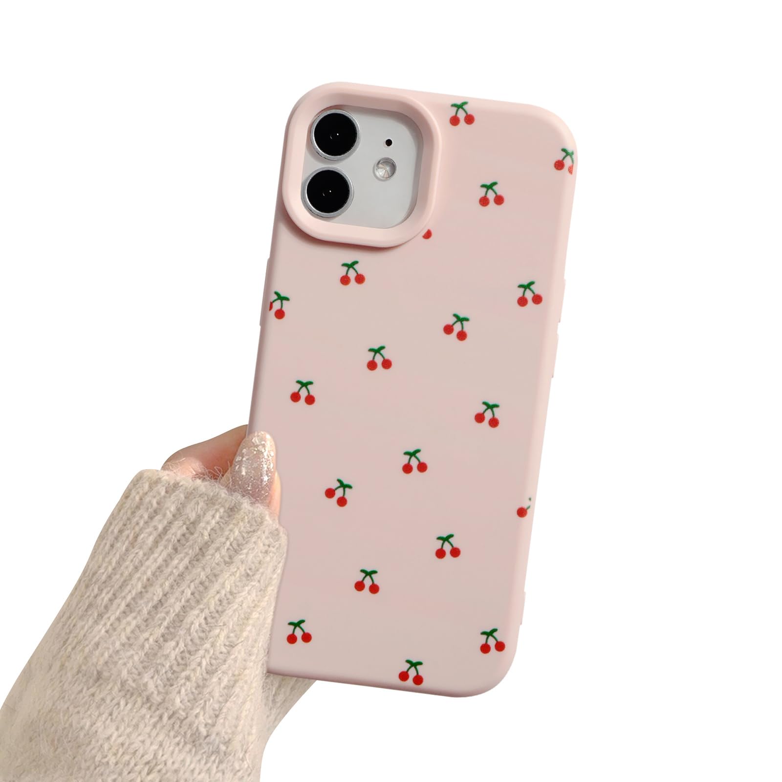 Reownest iPhone 11 Case Cute Cherry Aesthetic Case Pink