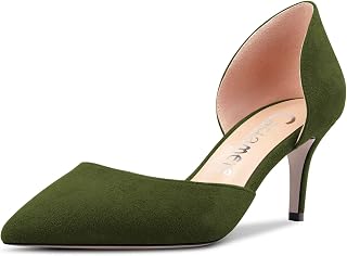 Castamere Women's Stiletto Mid Heel Pointed Toe Pumps Two-Piece Slip-on Office Classic 6 cm Heels