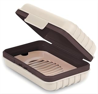 Soap Dish, Suitable for Shower, Indoor Travel Soap Box, Suitable for Gym, Camping, Travel Toiletries, Portable, Leak Proof (White)