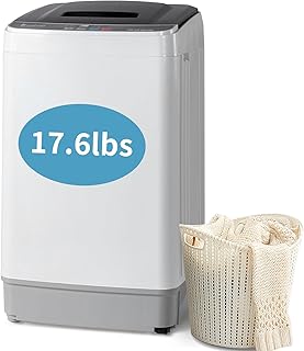Winado 17.6LBS Full Automatic Portable Washing Machine with Drain Pump | 10 Wash Programs, 8 Water, 2 in 1 Washer and Spinner, For Apartments, RV, Camping