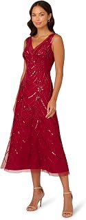 Adrianna Papell Beaded Mesh Dress
