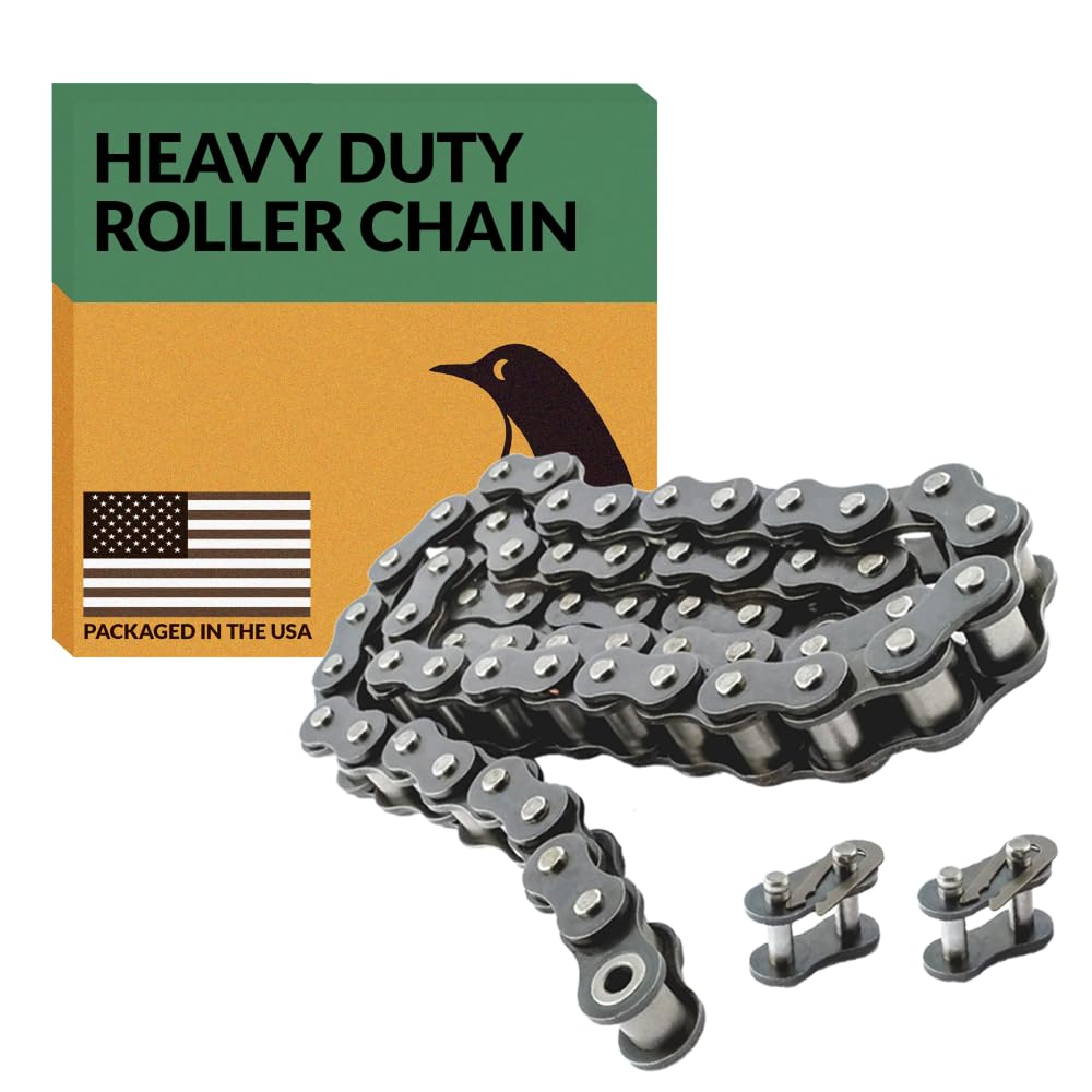 PGN #60 Heavy Duty Roller Chain - 10 Ft + 2 Free Links - 159 Links | Carbon Stee