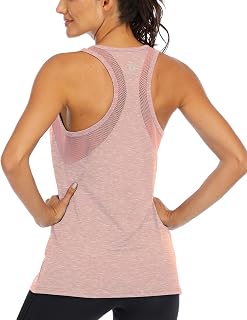 Camiseta sin mangas de entrenamiento para mujer, ajuste holgado, camiseta de yoga para mujer, espalda abierta, espalda descubierta