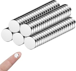 100 Pieces | 8 x 2 mm Extremely Powerful Round Magnets, Small Powerful Neodymium Fridge Magnets, Mini Magnets, for Fridge, Images, DIY, Card, Whiteboard, Calendar
