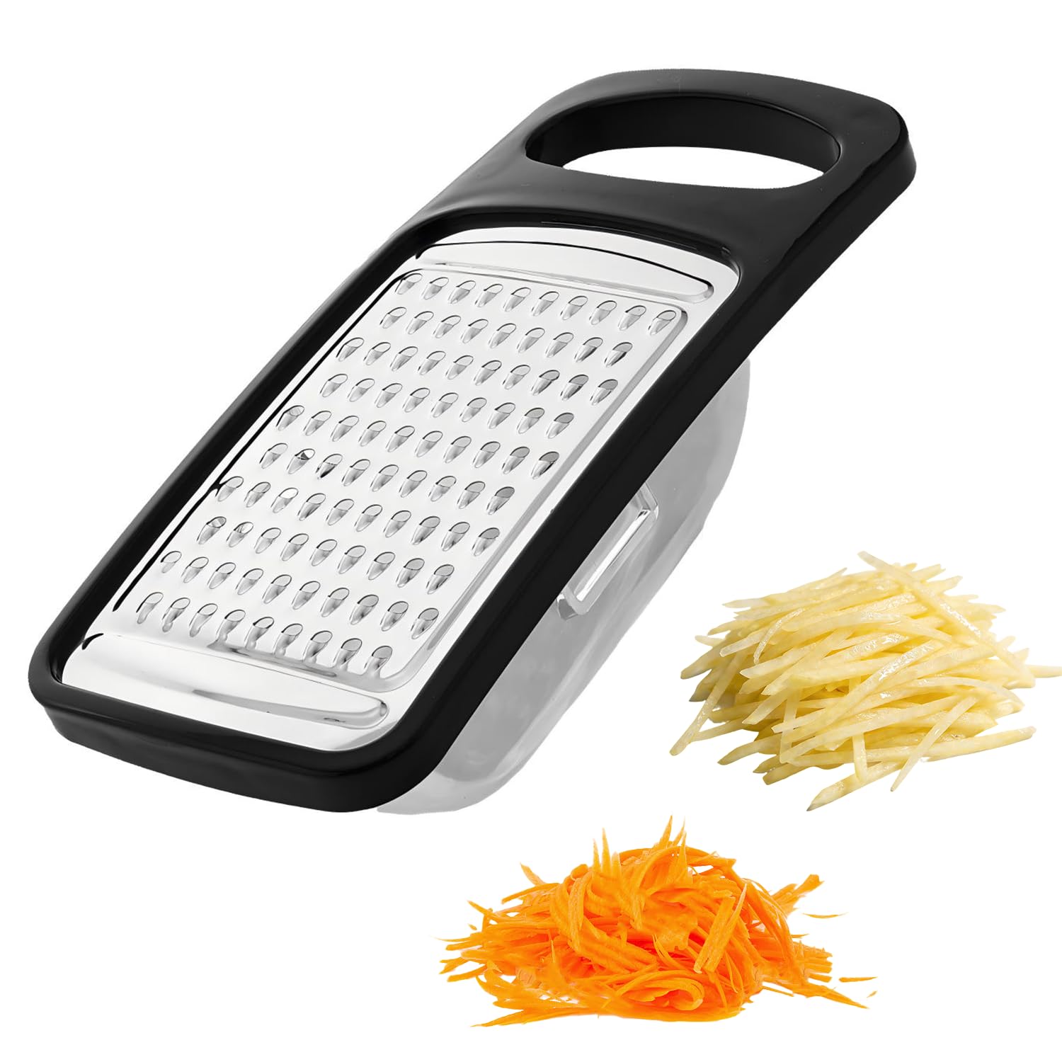 1 Fruit and Vegetable Stainless Steel Finely Divided with Blade Lid, Handy Black