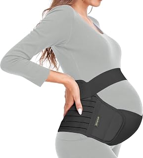 ChongErfei Pregnancy Support Belt, 3 in 1 Pregnancy Belly Band | Maternity Support Belt for Back/Pelvic/Hip Pain (L, Black)