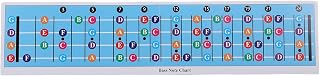 4 String Bass Note Chart Bass Guitar Fretboard Note Chart Color Coded Quick Learning Scale for Beginners