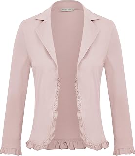 GRACE KARIN Women 3/4 Sleeve Cropped Blazer Jacket