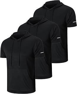 frueo Men's 1/3 Pack Workout Shirts Quick Dry Mesh Athletic T-Shirts