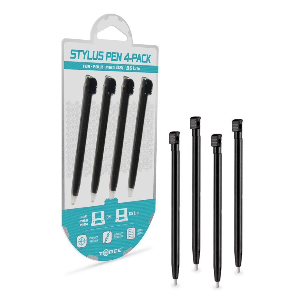 Tomee Stylus Pen Set (4-Pack) for Nintendo DS Lite & DSi – Black | Replacement T