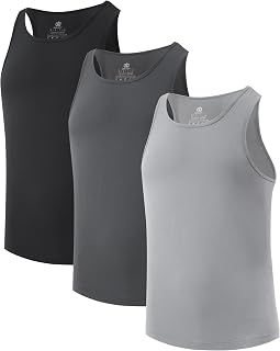 DAVID ARCHY 3 Pack Mens Moisture Wicking Micro Modal Tank Tops