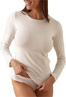 JADEA 4100 - Long Sleeve Crewneck Sweater in Brushed Elastic Cotton, Extremely Covering, Warm and Soft, Suitable for Optimal Comfort and Perfect Fit.