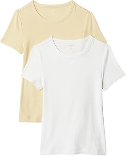 Amazon Essentials Women's Slim Fit Short Sleeve Box-Neck T-Shirt