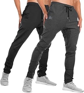 BROKIG Men's Sports Trousers, Tracksuit Bottoms Fitness Casual Jogging Bottoms with Double Pockets