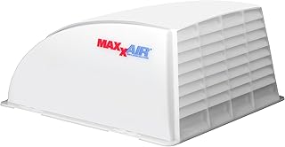 MAXXAIR Maxx I+ RV Roof Vent Cover, Zero-Leak, White 00-933051 | Compatible with many popular 14 x 14 in roof vents, sleek updated design, easy installation, model 00-933051