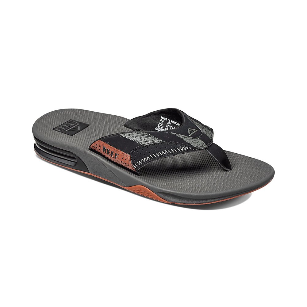 Reef Fanning Prints, Sandali Uomo, Multicolore Borgogna Strisce, 46.5 EU