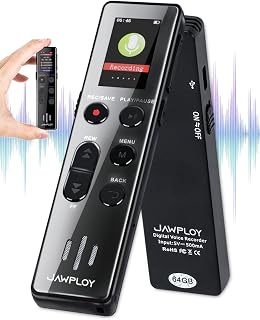 64GB Digital Voice Recorder with Playback - 4400 Hours Voice Activated Recorder with Noise Reduction, Portable Audio Recorder Audio Recording Device for Lectures Meetings, USB, MP3, Password
