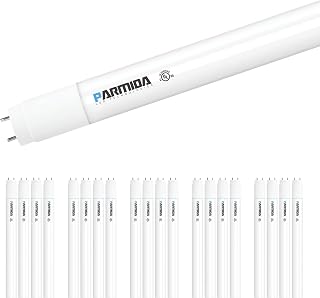 PARMIDA 20 Pack UL 4FT LED T8 Ballast Bypass Type B Tube Light Bulbs 24W UL | Single-Ended & Dual-Ended Connection, 4 Foot, 3000lm, Fluorescent Replacement, Frosted Lens T10 T12, FCC, UL-Listed - 5000K
