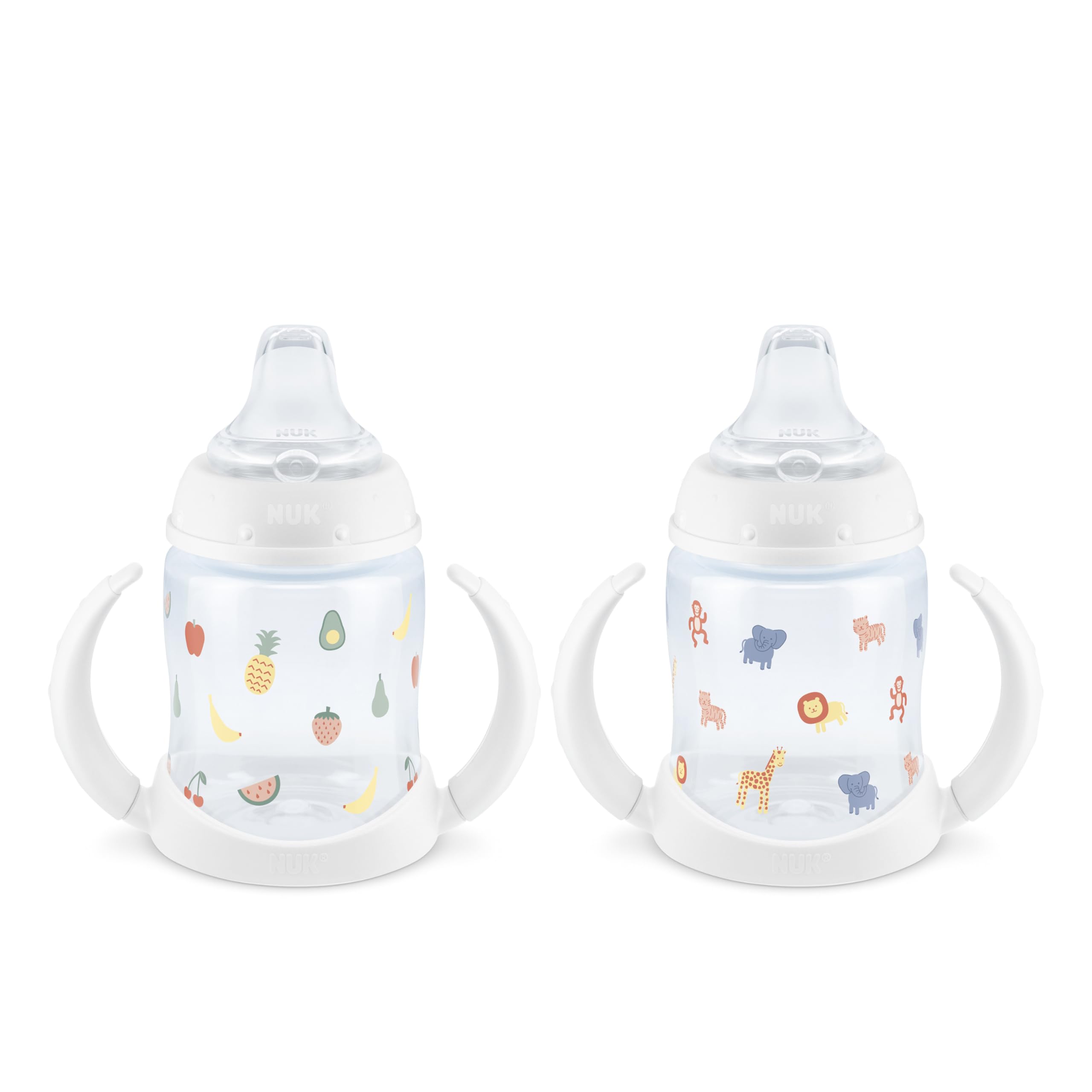 NUK Learner Cup, 6+ Months, Fun Fruits and Animals, Amazon Exclusive Collection,