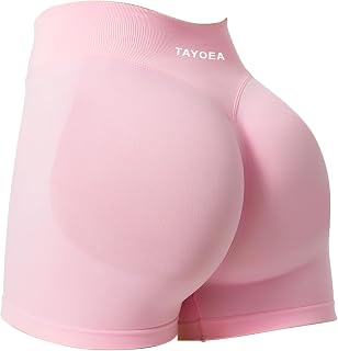 TAYOEA Sports Shorts Women's Scrunch Short Sports Trousers Push Up Short Leggings Butt Lifting Gym Short Seamless Workout Cycling Shorts Women