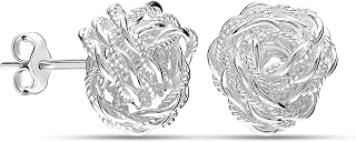 Charmsy 925 Sterling Silver Love-Knot Earring Stud Jewelry Italian Design Lightweight Twisted Love Knot Stud Earrings for Women | Celtic Knot Stud Earrings