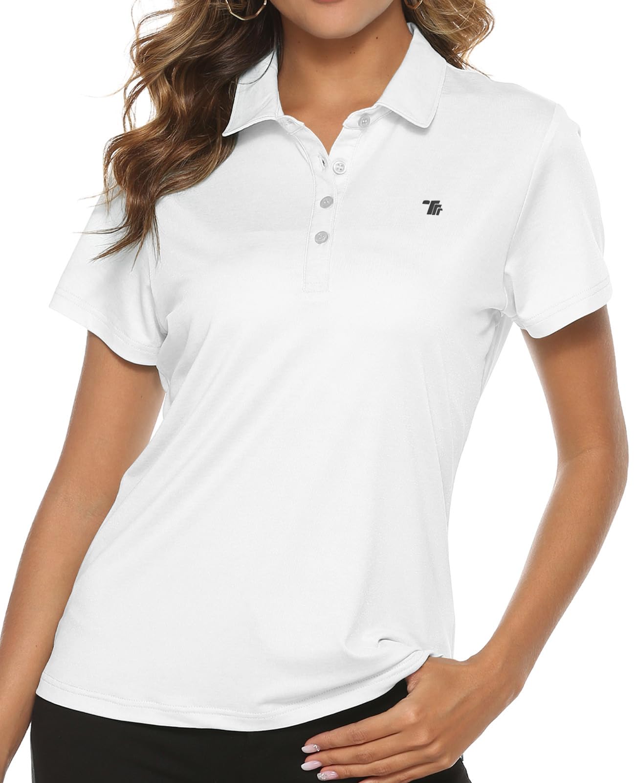 TBMPOY - Polo da Golf da Donna, Leggera, Traspirante, a Maniche Corte, ad Asciug