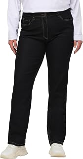 Ulla Popken Ladies Plus Size Plus Size Jeans Mandy Straight Leg Stretch 5 Pocket Shape 702859