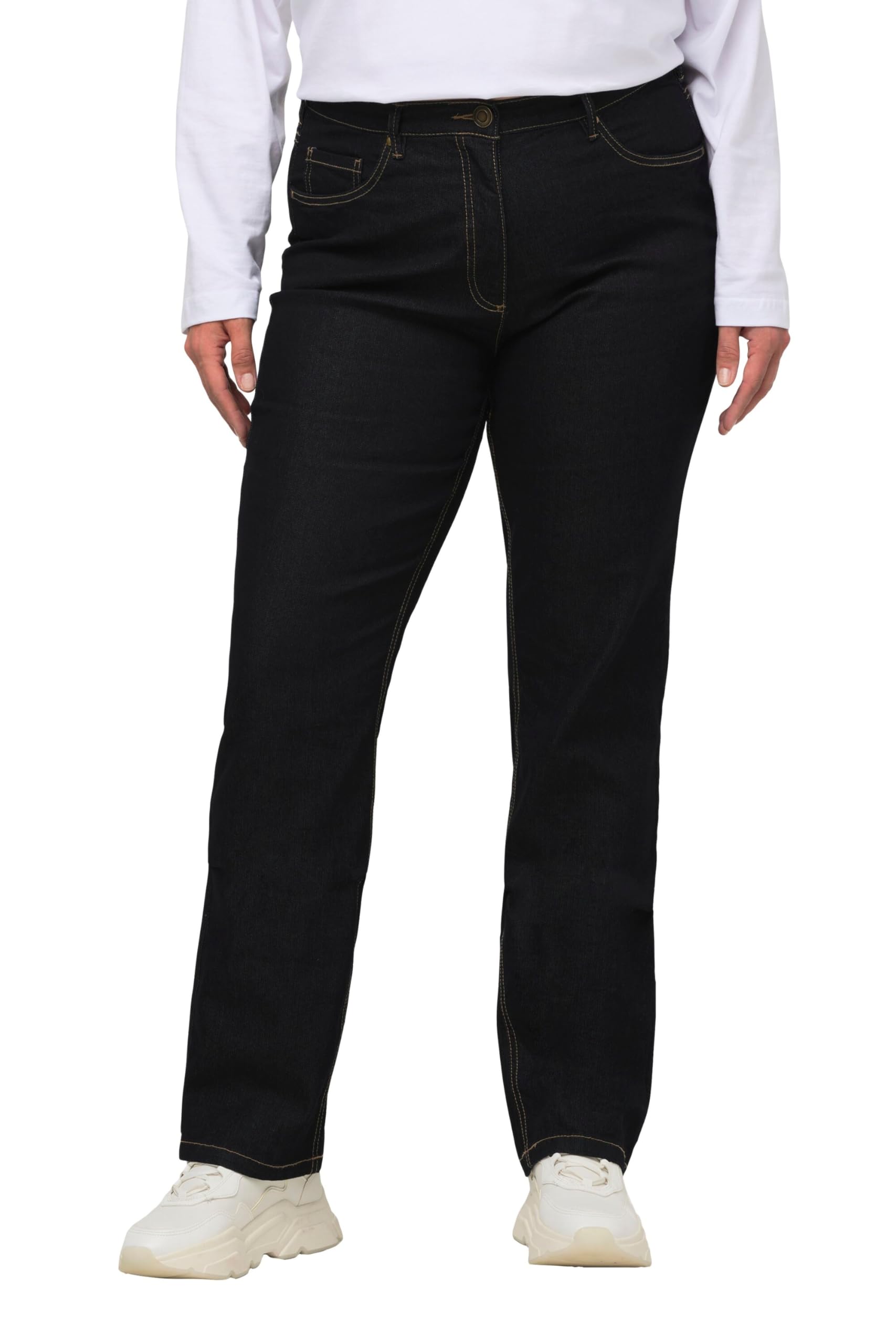 Ulla Popken Ladies Plus Size Plus Size Jeans Mandy Straight Leg Stretch 5 Pocket