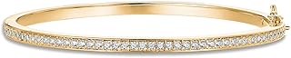 PAVOI Bracelet rivière classique plaqué or 14 carats avec oxyde de zirconium pour femme