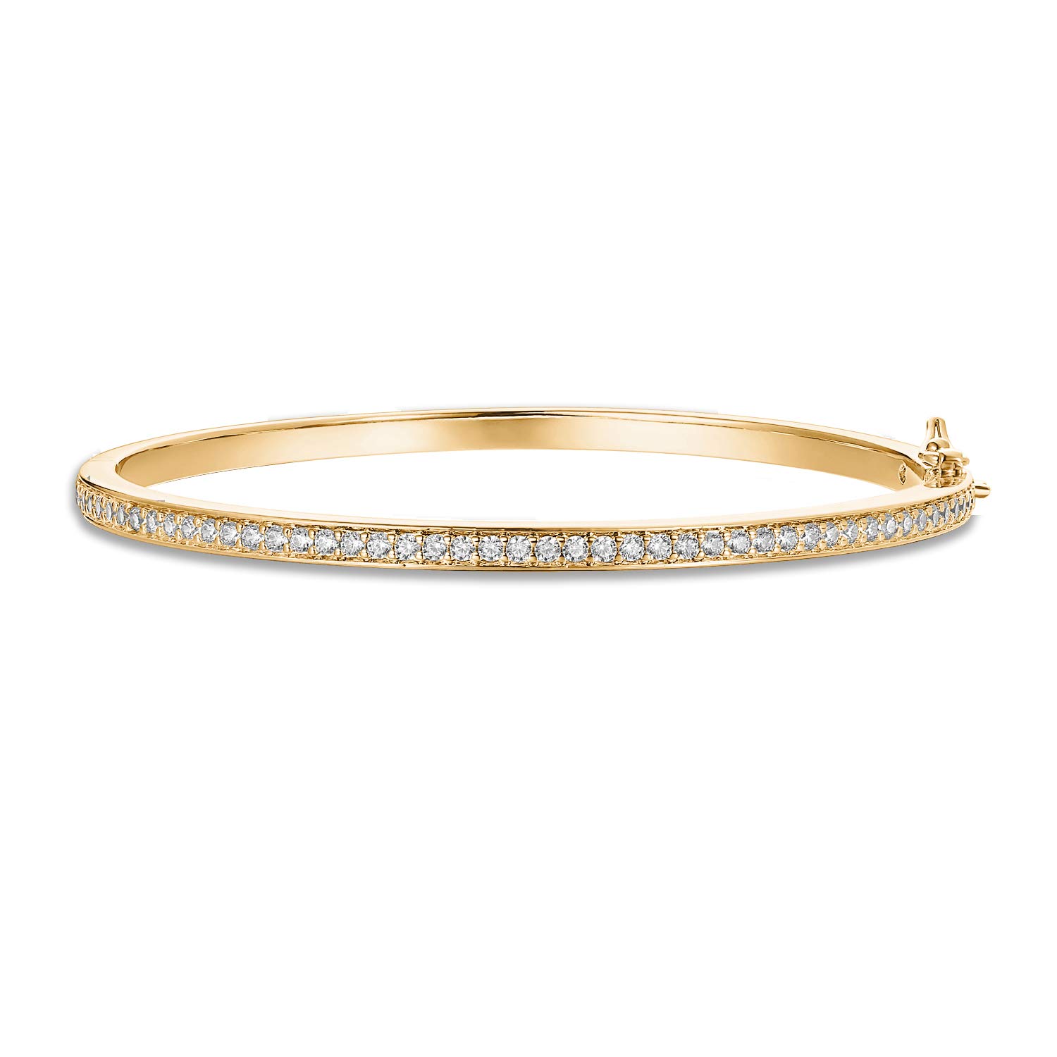 PAVOI Bracelet rivière classique plaqué or 14 carats avec oxyde de zirconium pou