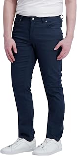 DKNY Men's Travel Pants - Stretch Performance, Skinny Fit Chinos with Zipper Pockets | Business Casual Pants for Men