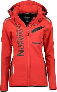 Geographical Norway Reine Lady – Women's Waterproof Softshell Jacket – Outdoor Hooded Jacket – Windproof Resistant Winter Jacket – Outdoor Activities Hiking