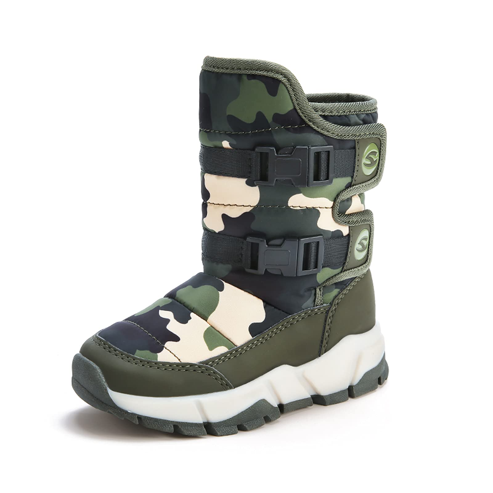GUBARUN Boys Snow Boots Winter Waterproof Slip Resistant Cold Weather Shoes (Tod