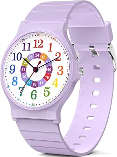 Kids Analog Watch Waterproof Learning Time for Boys Girls Ages 4-12