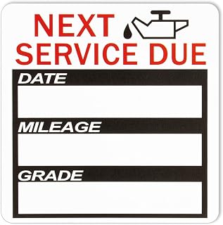 200 Pcs Oil Change Sticker, Next Service Due Oil Change Reminder Stickers | 2x2 inches No Residue Oil Change Service Labels, Window Stickers Static Cling for Car Auto Vehicle