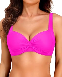 Yonique Women Underwire Bikini Top - 2026 Push Up Swim Tops Padded Bra Swimsuit