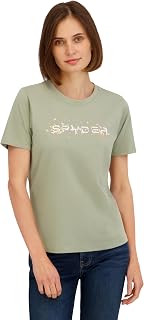 Spyder Women's Floral Wordmark Logo Graphic Short Sleeve Tee T-Shirt