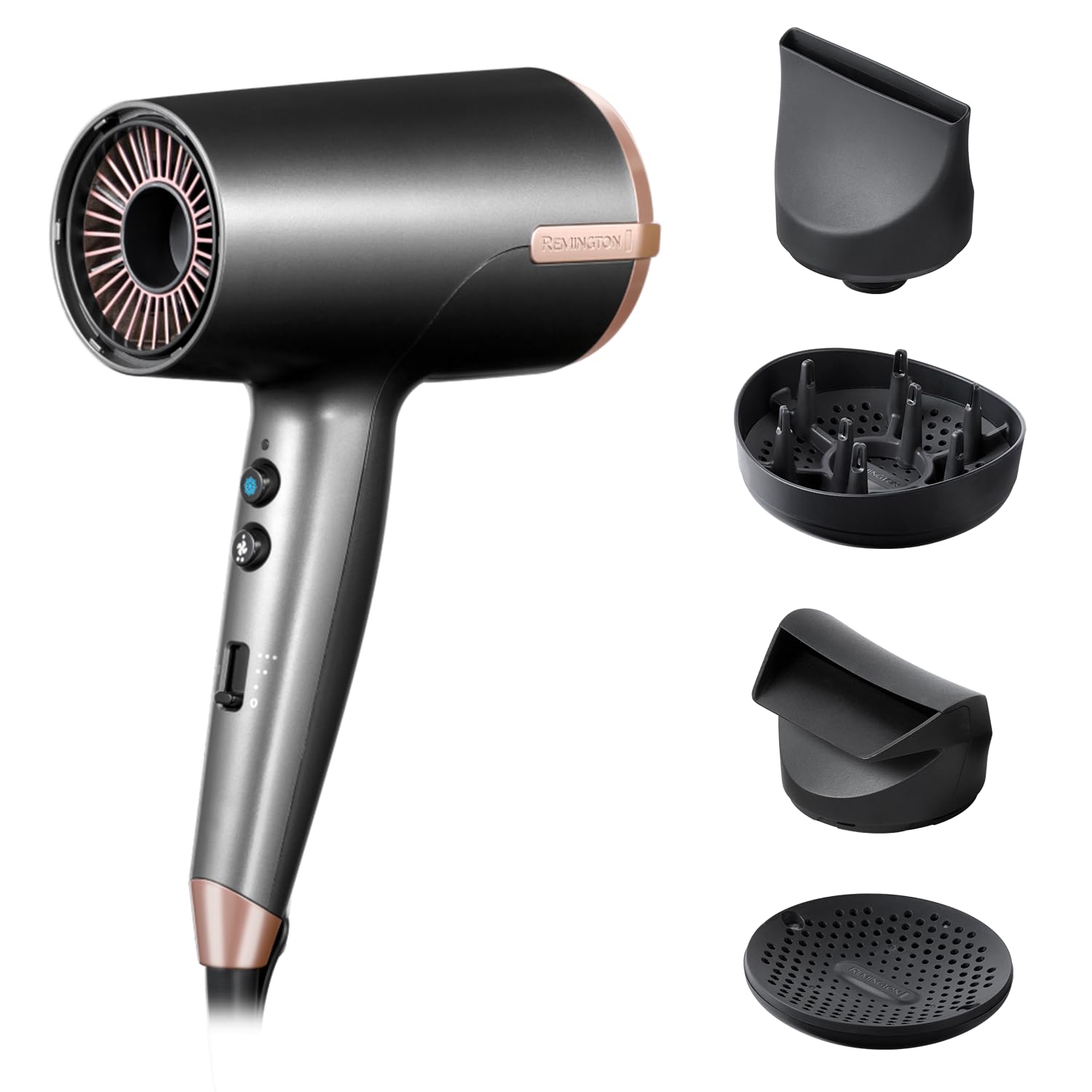 Remington ONE Dry and Style Hair Dryer (Salon Performance, 4 Attachments - Preci