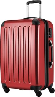 Hauptstadtkoffer Alex - Erweiterbarer Hartschalenkoffer 65 cm (74 L) mit Zahlenschloss - robuster Trolley-Reisekoffer mit 4 Doppelrollen, Rot