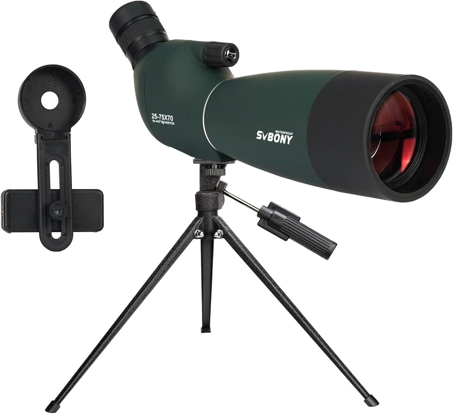 SVBONY SV28 Plus Spotting Scopes 25-75X70 with Tripod, for Target Shooting | for