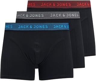 JACK & JONES Male Boxer Shorts, Pack of 3, Plain