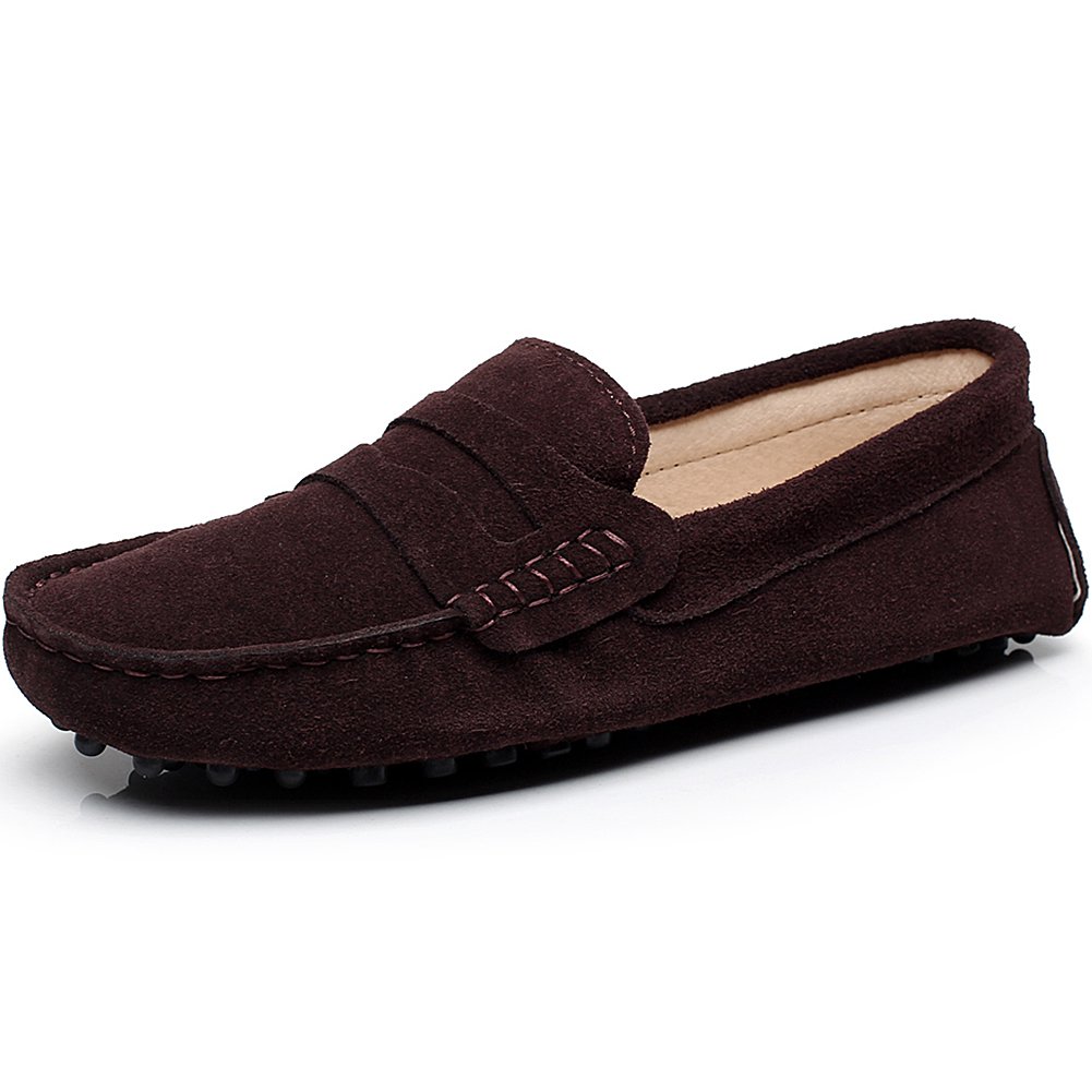 Women's Classic Suede Bowtie Penny Loafers Comfort Handmade Slippers