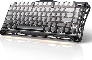GravaStar Mercury,K1 75% Wireless Mechanical Gaming Keyboard, Aluminum Alloy Exoskeleton Design, Gasket Custom Keyboard Hot-Swap Socket, Linear Switches, RGB Backlit (Gradient Black)