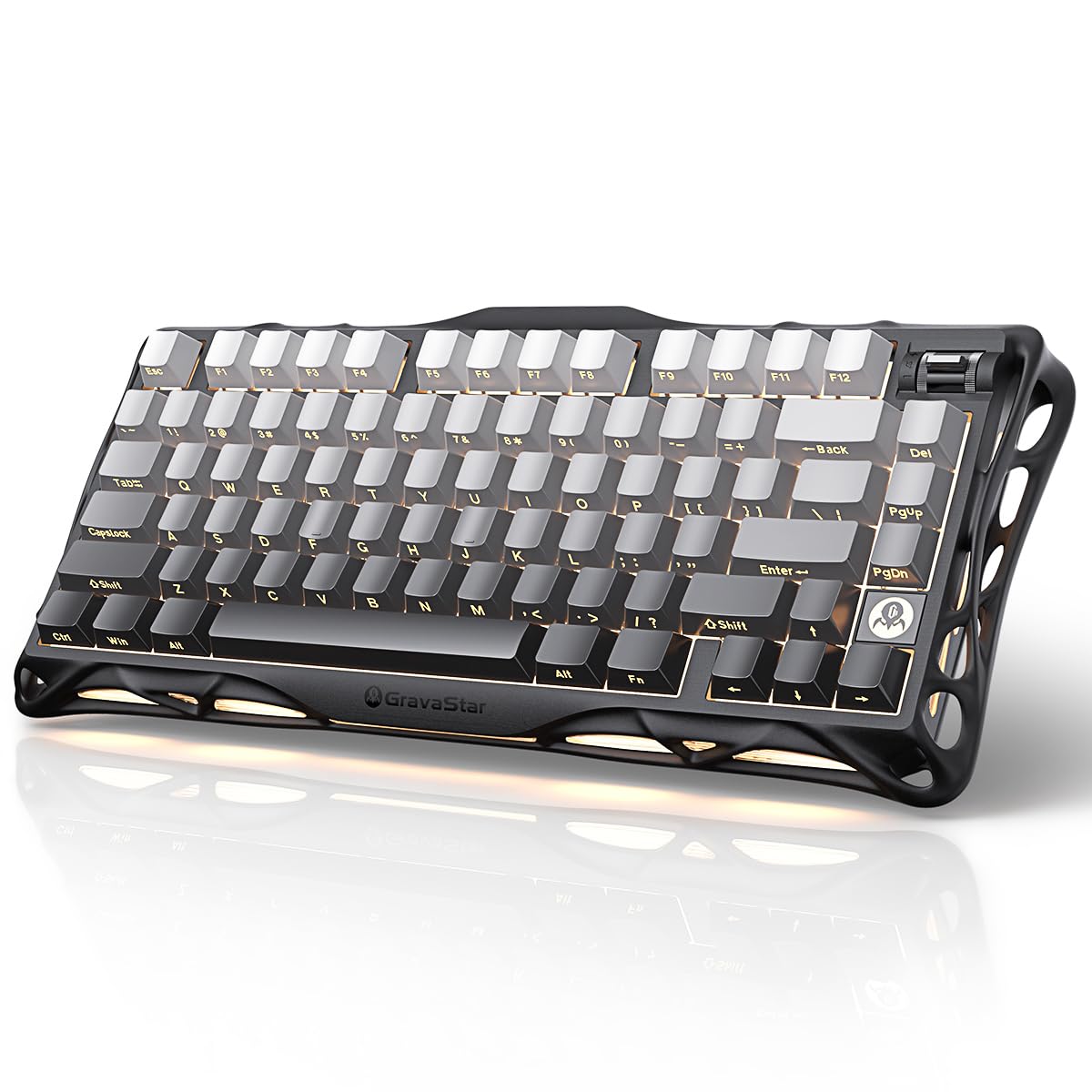 GravaStar Mercury,K1 75% Wireless Mechanical Gaming Keyboard, Aluminum Alloy Exo