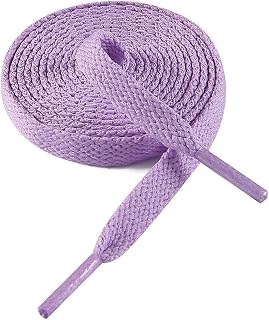 VSUDO Flat Shoelaces for Trainers, Flat Laces for Sneakers – Economical, 8 mm Wide, 29 Colours 14 Lengths to Choose, 1 Pair or 2 Pairs
