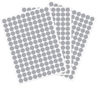 3 Sheets/420 Pieces 12mm Diameter PVC Self Adhesive Dustproof Adhesive Screw Hole Stickers for Wooden Furniture Closet Shelves Closet Grey