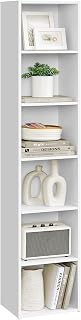 VASAGLE Bookcase, 6-Tier Bookshelf, Open Storage Shelf, Shelving Unit, 24 x 30.2 x 160.7 cm, for Living Room, Home Office, Dinning Room, Cloud White LBC411W01