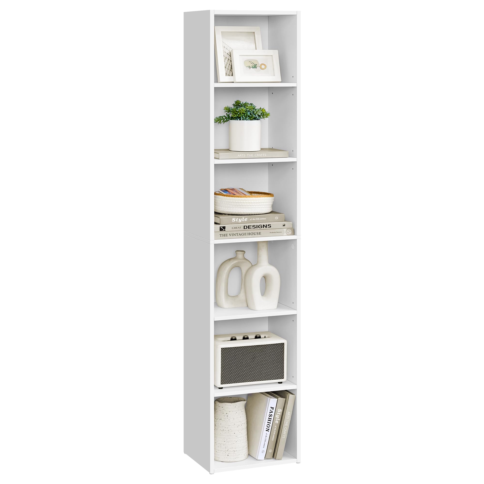 VASAGLE Bookcase, 6-Tier Bookshelf, Open Storage Shelf, Shelving Unit, 24 x 30.2