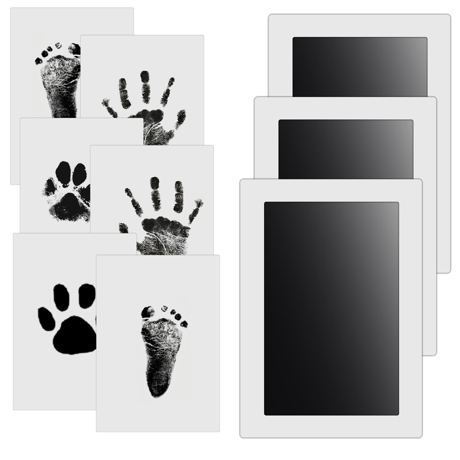 Nabance Baby Hand and Footprint Kit, 3 Inkless Print Pads, 6 Imprint Cards | Bab