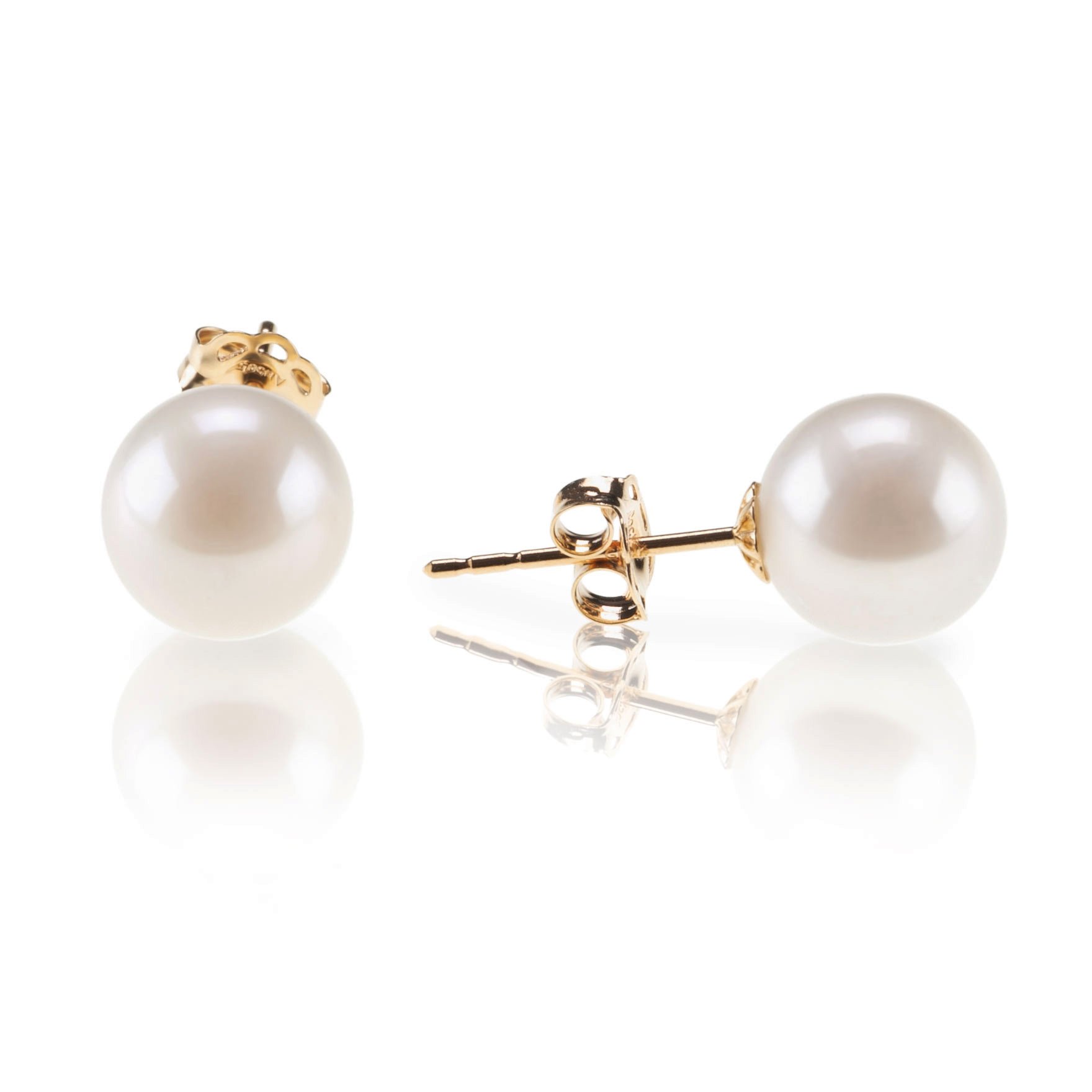 PAVOI 925 Sterling Silver Shell Pearl Earrings for Women, 14K Gold Plated